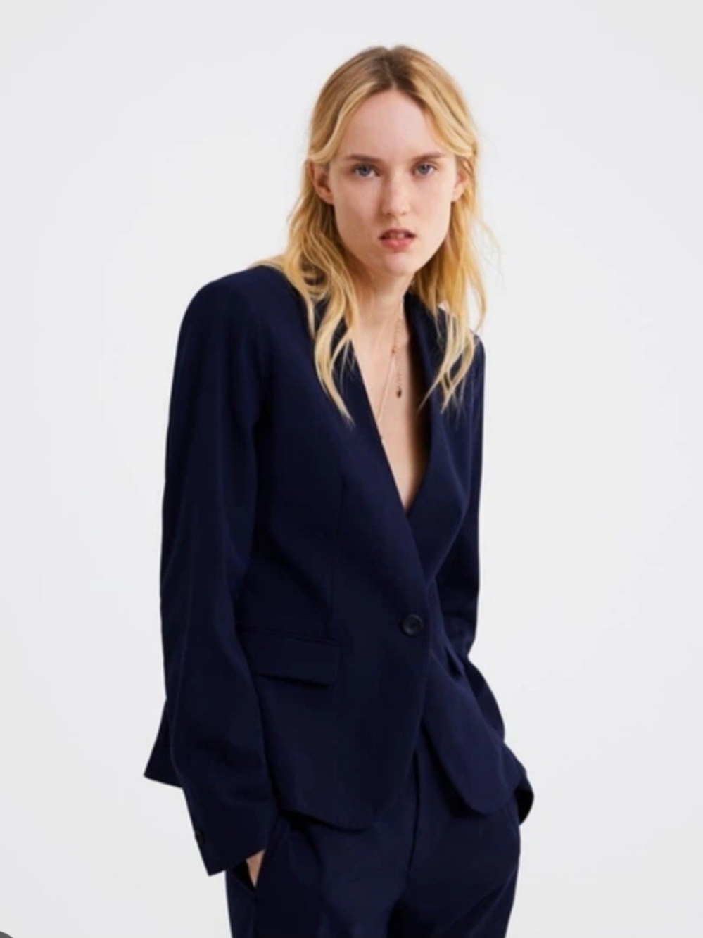 Zara Navy Blue Pant Suit